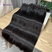Tissage de cheveux indiens bruts lisses 32 34 36 38 40 pouces, trame de cheveux humains 100% péruviens, paquet de cheveux humains brésiliens de vison super longs