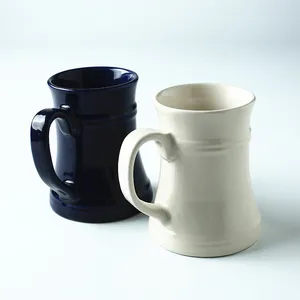 Sıcak satış beyaz Logo tasarım Stoneware özel toptan almanya 700ml büyük seramik bira kupası