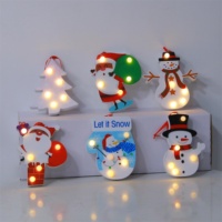 Lumière LED blanche chaude en forme de bonhomme de neige en bois de conception personnalisée pour la décoration de Noël à la maison