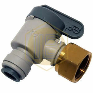 Valvola di intercettazione a gomito in ottone con filettatura BSP da 3/8 - 1/2 - Product Image 1