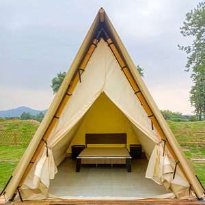 Casa Prefabricada Pequeña de Lona de Lujo Impermeable Tipo A para Camping, Safari, Hotel y Resort, Marca Panda Factory - Product Image 2