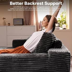 Sofá <span class=keywords><strong>cama</strong></span> seccional en forma de L convertible multifunción Modular negro moderno sofá <span class=keywords><strong>cama</strong></span> <span class=keywords><strong>chaise</strong></span> <span class=keywords><strong>longue</strong></span> dos almohadas tela de pana espuma - Product Image 5