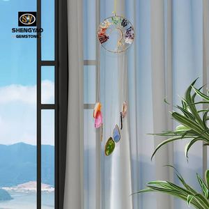 Cloche à vent en agate naturelle <span class=keywords><strong>de</strong></span> style Ins, <span class=keywords><strong>attrape</strong></span>-rêve en cristal, carillon à vent d'<span class=keywords><strong>arbre</strong></span> <span class=keywords><strong>de</strong></span> <span class=keywords><strong>vie</strong></span> pour la décoration <span class=keywords><strong>de</strong></span> la maison - Product Image 4