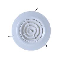 Couvercle de grille de diffuseur d'air rond réglable Grille de ventilation interne en maille de filtre intégrée Couvercle d'évent en plastique ABS