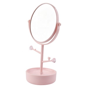 Hot Bán Hình Bầu Dục Hình Dạng Nhựa <span class=keywords><strong>Fancy</strong></span> Khung Trang Điểm Máy Tính Để Bàn Gương Với Trường Hợp - Product Image 2