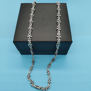 Collana da Uomo all'Ingrosso Ch <span class=keywords><strong>con</strong></span> Marchio S925, Ancora, Lettera, Croce e Fiore, Stile Vintage Europeo e Americano - Product Image 5