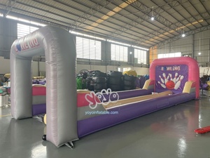 Jeu de bowling gonflable pour intérieur, équipement de parc d'attractions commercial, thème sportif en PVC, installation facile - Product Image 2