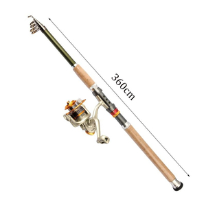 Canne à pêche ultra-courte en carbone ultra-dur avec poignée en métal, idéale pour la pêche en mer à courte portée - Product Image 4