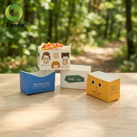 Boîte d'emballage alimentaire en gros, boîte en papier pour sandwichs, hamburgers, petit-déjeuner