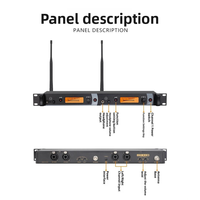 Système de monitoring intra-auriculaire sans fil BHA IEM2050 UHF, 1 émetteur avec 14 récepteurs de poche pour chanteurs de groupe, performances live, OEM