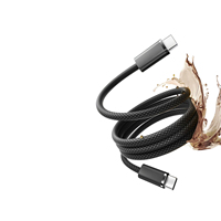 Câble tressé Nano Type C vers Type C 140W avec puce E Marker, cordon de charge ultra rapide pour téléphone, tablette, ordinateur portable, Switch