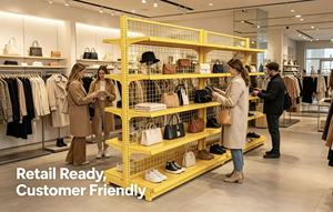 Estantería Góndola Perforada de Doble Cara para Supermercado, Multifuncional, Fabricada con Materiales Metálicos de Acero Duradero - Product Image 2