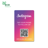 13.56Mhz QR Code NFC PVC RFID Carte NTAG 215 Carte à puce pour les informations sur les médias sociaux Programmable