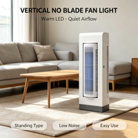 Ventilateur tour d'évaporation vertical sans pales avec télécommande et moteur DC silencieux, refroidisseur portable pour maison, bureau, chambre