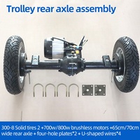 Kit de modification pour chariot électrique autoporté 70 cm, essieu arrière, moteur brushless 800 W, frein mécanique, assemblage, tricycle 8-10 km/h