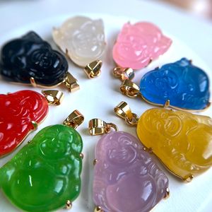 Collier mini pendentif <span class=keywords><strong>bouddha</strong></span> <span class=keywords><strong>en</strong></span> <span class=keywords><strong>jade</strong></span>, nouvelles couleurs, 1 pièce, pendentif <span class=keywords><strong>bouddha</strong></span> pour bijoux cadeaux, meilleures ventes - Product Image 4