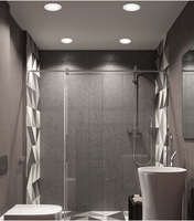 Appliques LED résistantes aux intempéries IP54 pour une utilisation intérieure/extérieure, montage encastré, angle de faisceau de 120 degrés, design industriel, corps de lampe en plastique