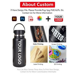 Large Capacity 32oz Fashion Silk Screen Printed Promotional Vacuum Insulated Tumbler Flask Modern Water Bottle Travel <b>Gift</b> - Product Image 2