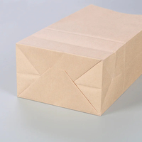 KM Sacs en papier kraft brun écologique 80gsm 100gsm pour la livraison de nourriture emballage d'épicerie d'aliments de cadeau
