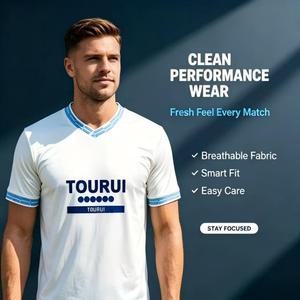 Camiseta <span class=keywords><strong>de</strong></span> Fútbol del Glasgow Rangers 2026, Personalizada, para Hombre, Corte Regular, 100% Poliéster, Secado Rápido, Transpirable, Cuello Redondo, Manga Corta - Product Image 2