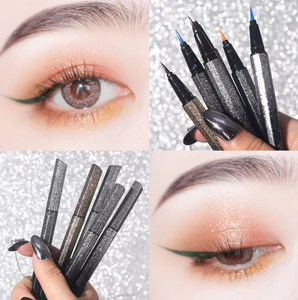 MLM Crystal Glitter Starry Waterproof Eyeliner Long Lasting Matte Liquid Eyeliner Custom Logo With <b>Box</b> Star Shimmer Eye <b>Makeup</b> - Product Image 4