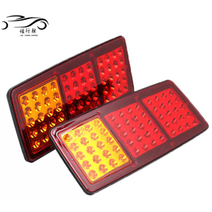 JHS 24V 60LED Phía Sau Dừng Đuôi Chỉ Số Xếp Ánh Sáng Đuôi Đèn Lần Lượt Đèn Tín Hiệu Màu Đỏ Hổ Phách Cảnh Báo Ánh Sáng Cho Xe Tải - Product Image 2