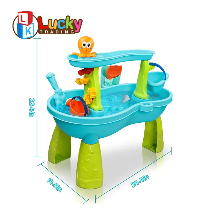 Kid Juguetes Sand and Water Play Rain Shower Splash Pond Toys for Toddlers Sensory Summer Activity Beach Backyard Play Table