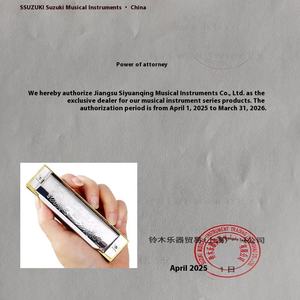 Suzuki 10 agujeros diatónico <span class=keywords><strong>Blues</strong></span> armónica 16 Bores <span class=keywords><strong>C</strong></span> Major 12 teclas plateado ecológico principiante adulto instrumento Musical - Product Image 3