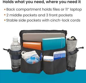 Sac de rangement multifonctionnel personnalisé pour guidon de trottinette avec porte-gobelet et poches de rangement, sac pour trottinette électrique - Product Image 3