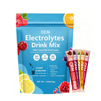Poudre d'hydratation aux saveurs de fruits naturels, marque privée OEM, 6 électrolytes essentiels en sachet, suppléments sportifs, boisson nutritionnelle