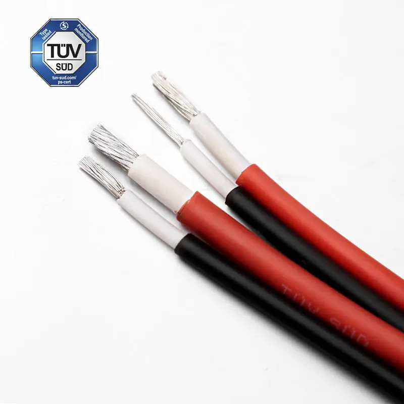 TUV 1500V Solar DC Cables H1Z2Z2-K 1X6 1X4 Tinned Copper XLPO insulated PV Solar Panel Wire Cable