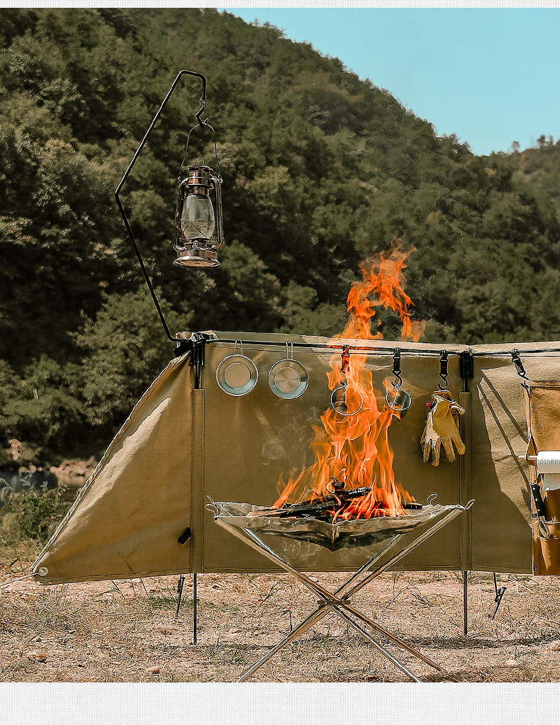 Открытый утолщенный холст ткань забор для кемпинга газовая плита для защиты от ветра и для приготовления пищи на открытом воздухе, ветроустойчивые для кемпинга лобового стекла автомобиля