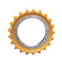 Segment de pignon de chenille en acier forgé pour train de roulement d'excavatrice et de bulldozer |   Conception à 4 dents |   40Mn2 35MnB |   Plan OEM