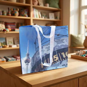 120gsm High Quality Reusable PP Woven Cartoon Foldable Customized Shopping <b>Bag</b> Daily Life <b>Medium</b> <b>Size</b> Custom Closure KIM DUC - Product Image 3