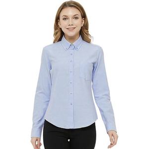 <span class=keywords><strong>Camisa</strong></span> Oxford Ecológica de Alta Calidad para Mujer, 100% Algodón Canvas, Color Sólido, Logotipo Bordado Personalizado, Blusas, Camisas Digitales - Product Image 2