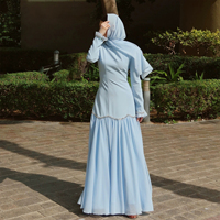 Abaya Sharut Dubaï, robe de soirée élégante et luxueuse, coupe ajustée, patchwork de cristaux faits à la main, ourlet évasé, robe pour femmes musulmanes, ceinture à nouer à l'arrière