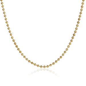Collar de Cadena Chapado en Oro de Acero Inoxidable para Niñas, Gargantilla de Bolas para Niñas, Collar de Eslabones para Mujeres - Product Image 4