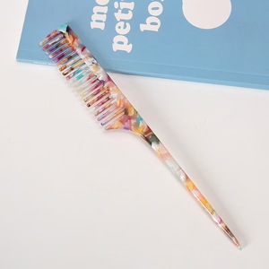 Peigne en fibre d'acétate, grande taille, antistatique, à queue pointue, pour cheveux secs et mouillés, usage domestique, écologique - Product Image 4