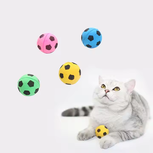 Colorato in Silicone schiuma Golf e calcio gatto spugna palla giocattoli per i gatti masticare gioco interattivo palle di gatto giocattolo - Product Image 6