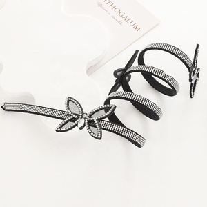 รองเท้าส้นสูงผู้หญิงประดับเพชรและคริสตัลรูปผีเสื้อสำหรับงานปาร์ตี้ ขายตรงจากโรงงาน - Product Image 4