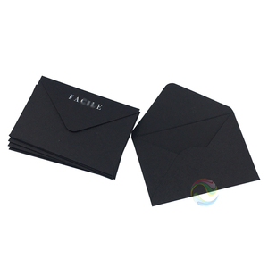 Sang trọng biểu tượng tùy chỉnh màu đen <span class=keywords><strong>handmade</strong></span> thiết kế món quà nhỏ Phong bì giấy - Product Image 3