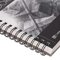 Bloc de dessin pour artistes - Papier à dessin en feuilles détachées, reliure spirale, sans acide, 67 lb/100 g/m², 80 feuilles, formats A4/A6/B5, couverture rigide