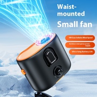 Ventilateur portable AntarcChill à fixation ceinture, rechargeable par USB, à vitesse réglable, mains libres, avec fonction batterie externe