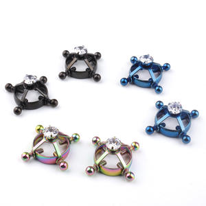 Menggoda Aksesoris Seks Puting Sekrup Puting Susu Klem Puting Sekrup dengan Berlian untuk Wanita Seks Permainan - Product Image 3