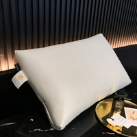 Oreiller 100% duvet d'oie hongroise, qualité hôtelière, doux et offrant un soutien optimal, coussin de lit avec housse en coton 600 fils.