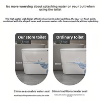 WC monobloc en céramique à poser au sol, usage domestique et hôtelier, grand diamètre, anti-odeur, anti-éclaboussures, étanche, silencieux, moderne, super