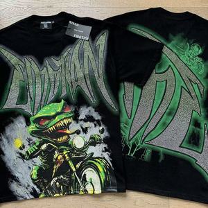 Camiseta de Hombre Estilo Hip Hop con Diseño de Cupido, Manga Corta, Oversize, Estilo Urbano Informal, 100% Poliéster, Antiarrugas y Antipilling para Uso Diario - Product Image 4