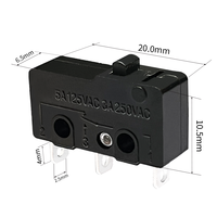Mini Micro interrupteur NO/NC Micro interrupteurs 3A 5A 10A 250VAC Levier d'arc Action instantanée Type de levier long Type de levier à rouleau Micro-interrupteur