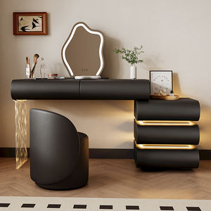 Cómoda <span class=keywords><strong>flotante</strong></span> <span class=keywords><strong>de</strong></span> madera maciza luminosa inteligente, moderna, Simple, pequeño apartamento, <span class=keywords><strong>mesa</strong></span> <span class=keywords><strong>de</strong></span> <span class=keywords><strong>maquillaje</strong></span> telescópica acrílica HC730 - Product Image 2