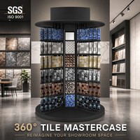 Présentoir rotatif robuste de qualité supérieure pour carreaux, support de salle d'exposition à 360 degrés pour l'affichage d'échantillons de céramique, de pierre et de mosaïque